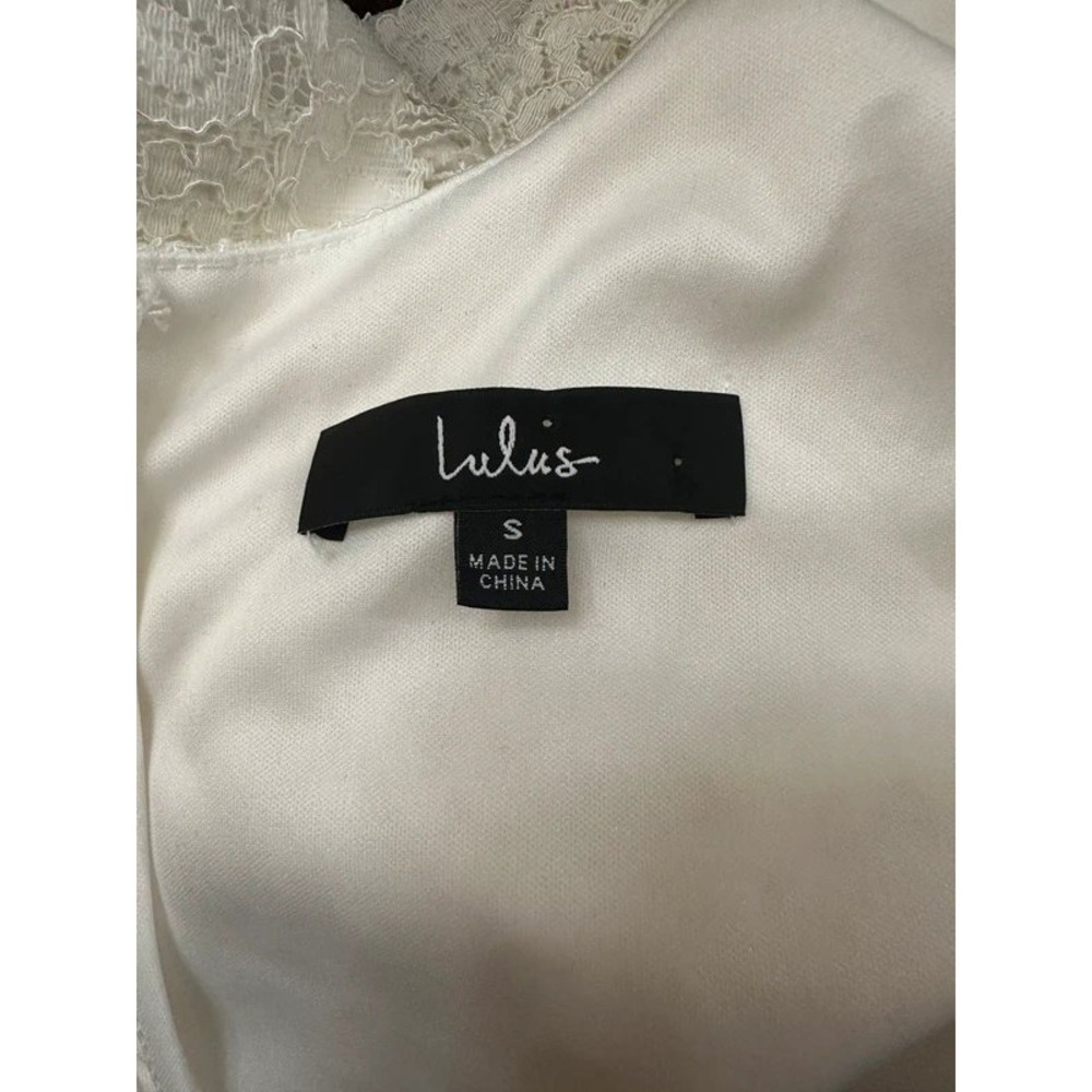 Lulus Lace Shift Dress Small White - Picture 3 of 3